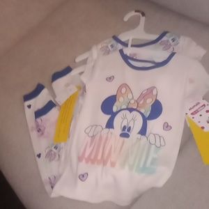 Two sets of Minnie Mouse toddler pajamas